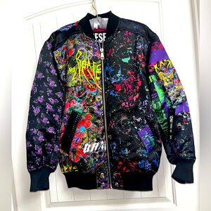 DIESEL Men’s Multicolor Bomber Jacket, size XS